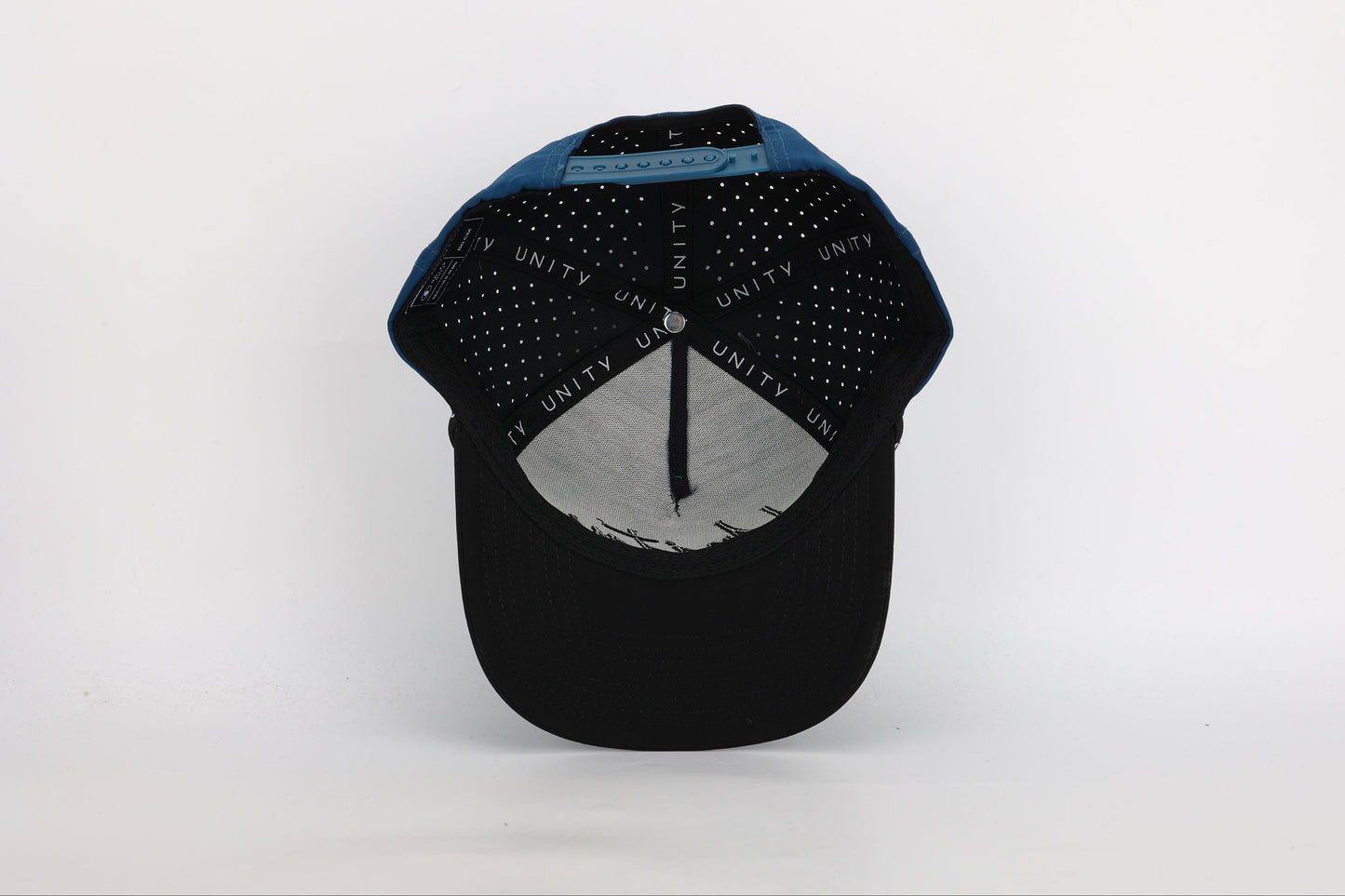 Blue & Black Cursive Hat