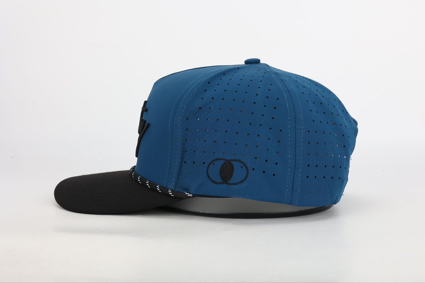 Blue & Black Cursive Hat